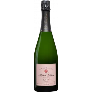 Bouteille de Champagne Rosé Michel Littière, 3 cépages, 2 étoiles Hachette